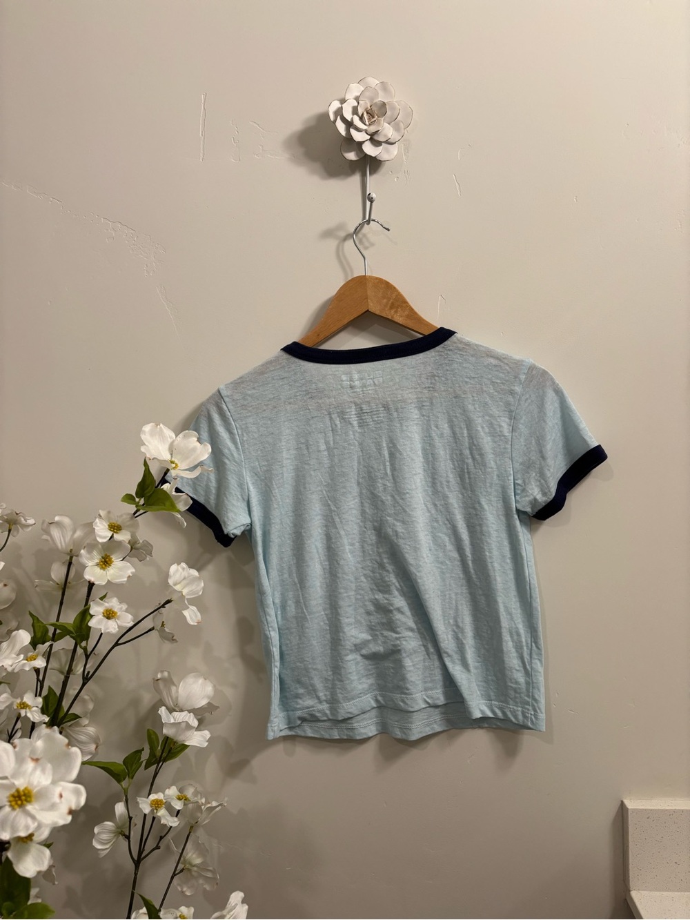 Bundle: Blue Joggers, White Crop Top, Black-White Striped Crop Top, OB Crop Top - Picture 10 of 11